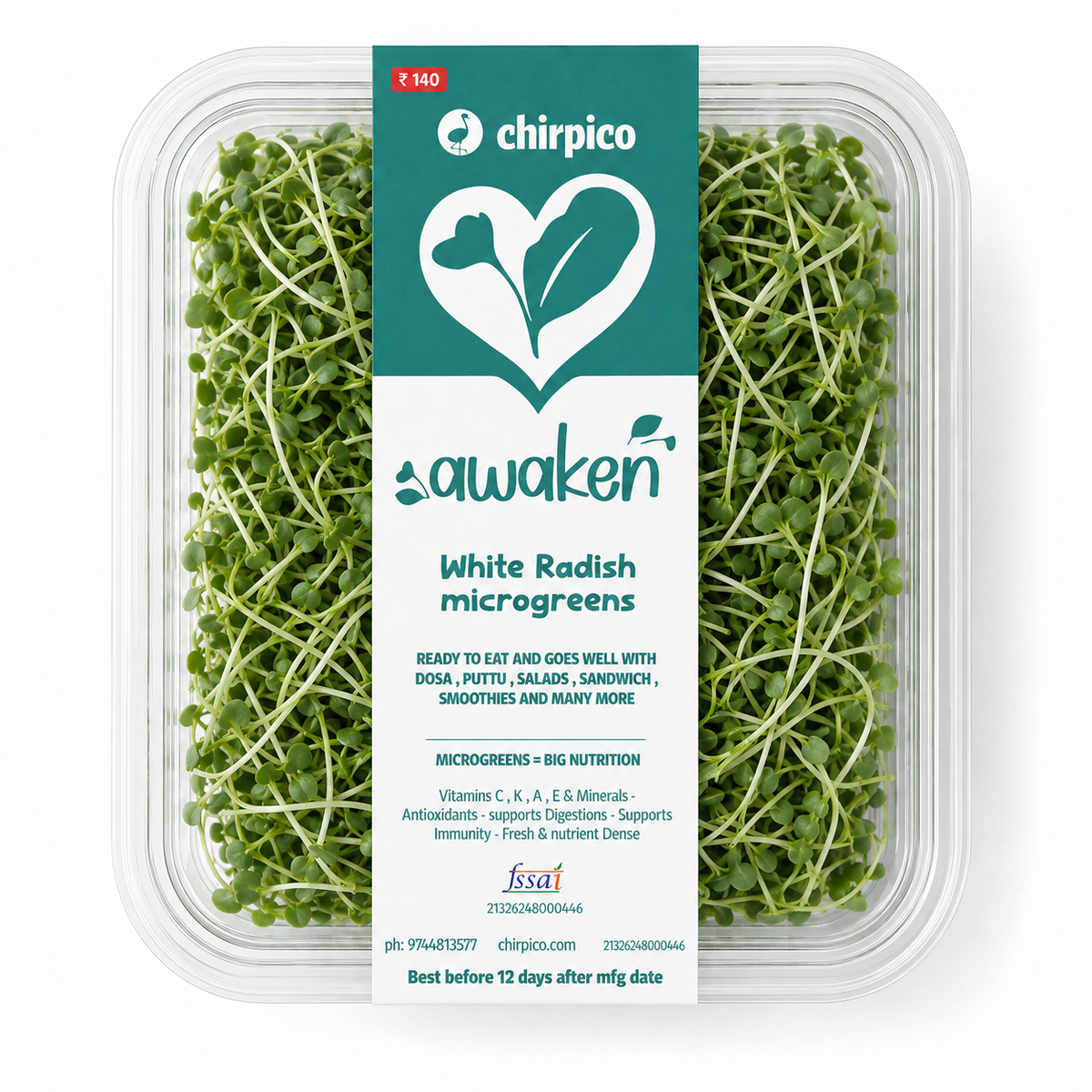 white raddish microgreen
